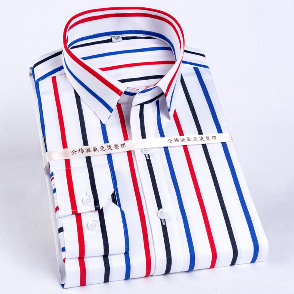 Camicia Classica Per Ragazzo A Maniche Lunghe, 100% Cotone, Con Tasca, Colore Unito