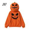 Cosplay Hooded Shirt Women Oversized Halloween Pumpkin Hoodie, Fall Long Sleeve Hoodie Sweatshirt with Pocket, Jack-O-Lantern Holiday Costume Pullover