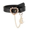Pu Smooth Elegant Buckle Black And White Waist Belt With Heart Design For Students