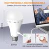 HOJOYRI Magic Rechargeable Light Bulb with Remote Control, 2-Pack, E26 Cordless, Wireless, No Electricity Required, Smart Driven LED Bulb, 2200mAh,