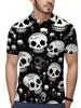 Men'S Short-Sleeve Polo Shirt for Halloween, Featuring a Flat Digital Print Design - No Texture