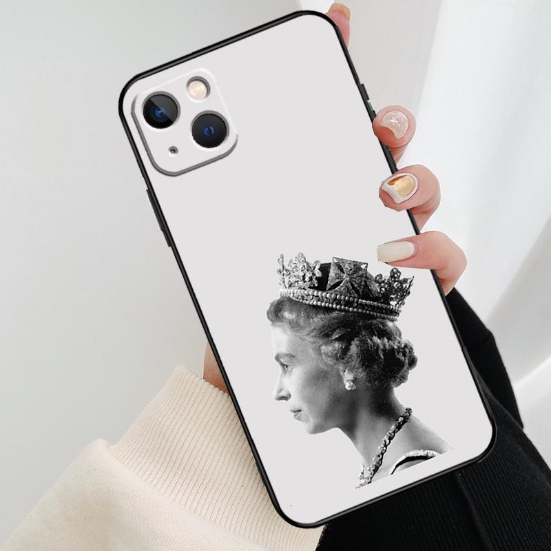 England Queen Elizabeth II Phone Case For iPhone 13 14 15 16 Pro Max 11 12 XS XR X Plus Shockproof Bumper Soft Cover