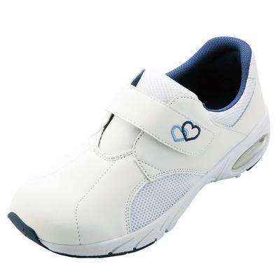 Nursery Toe-Friendly Air Shoes 9, Lightweight, Women's, Hook-and-Loop Closure, Medical, Size 23.5 Cm, Navy, 4085211A