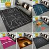 Basketball Cour Cartoon Carpet Indoor Non-slip Creative Doormat Floor Rug Bedroom Accessories Decoration Props Outdoor Decor Mat
