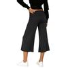 Pantaloni Capricci Larghi Elasticizzati a Vita Alta 3/4 da Donna Vestibilità Casual Pantaloni Lunghi con Tasche