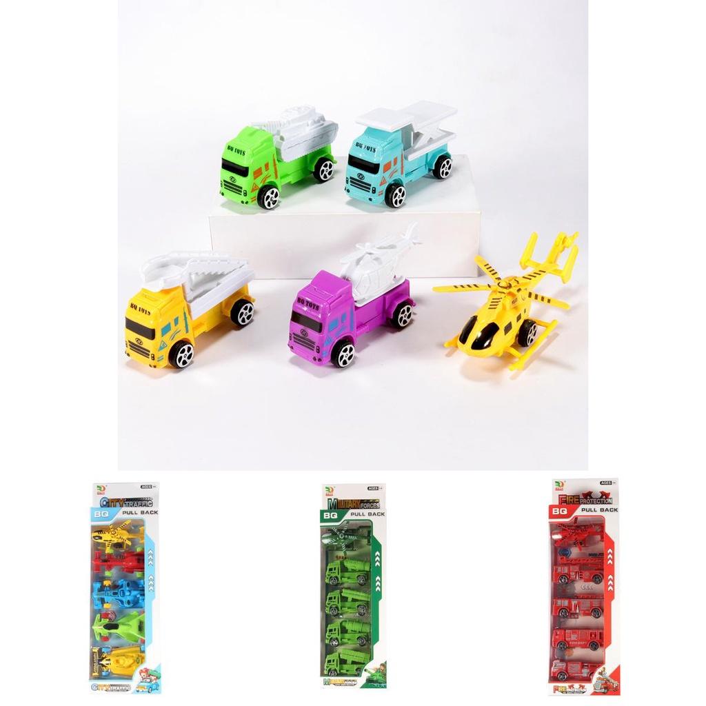 Toy Cars Truck Helicopter City Engineering Set With Safe Non-toxic Plastic For Kids