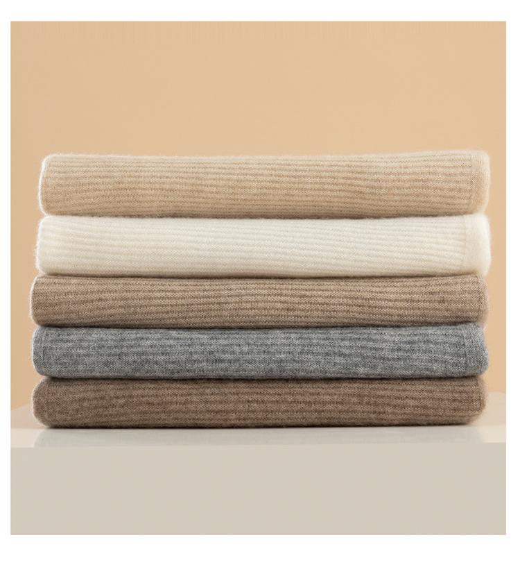 Women's High-Neck 100% Cashmere Sweater - New Fashion Solid Color Pullover Warm Knitwear