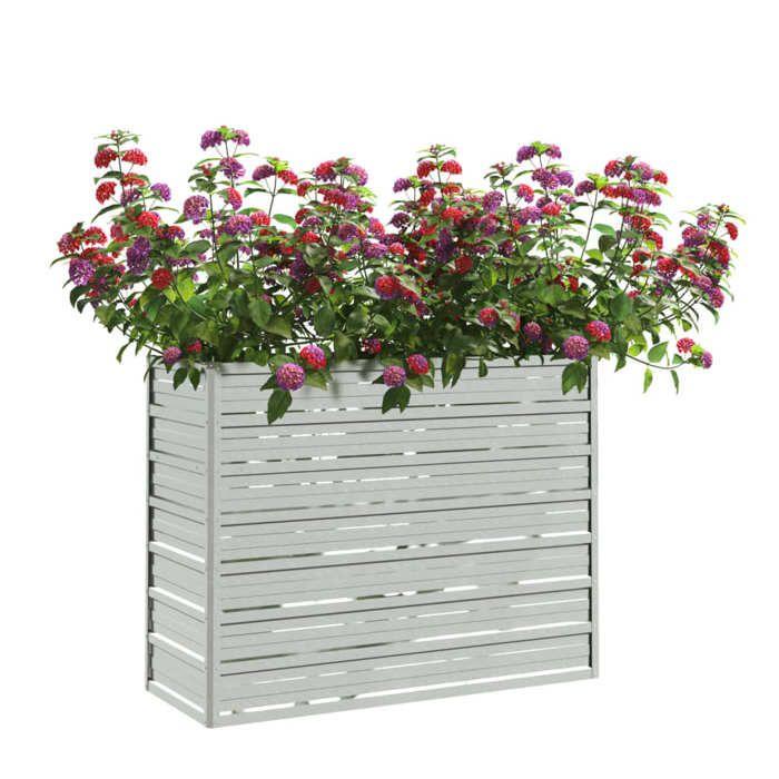VidaXL Raised Garden Bed Planter Flower Box Plant Pot Planting Bed Balcony Outdoor 100x40x77 Cm Steel 316896