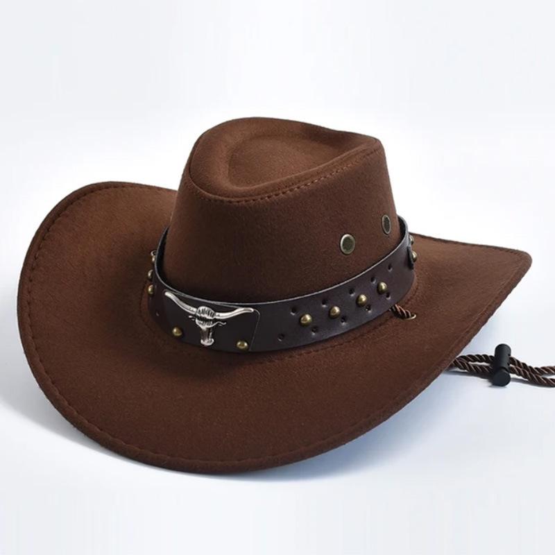 2026 New Unisex Vintage Faux Leather Western Cowboy Hat Outdoor Gentleman Cowgirl Jazz Cap Sombrero Hombre