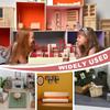 uxcell 12-Piece Miniature Dollhouse Wallpaper, Silk Pattern Adhesive PVC Floor & Wall Decor for Dollhouses, Sand Tables, and Models, 30x20cm (Sky
