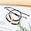 Personalized ID Couple Bracelets Handmade Braided Rope Wrist Bangle for Men Women Friendship,Adjustable Heart Bracelets