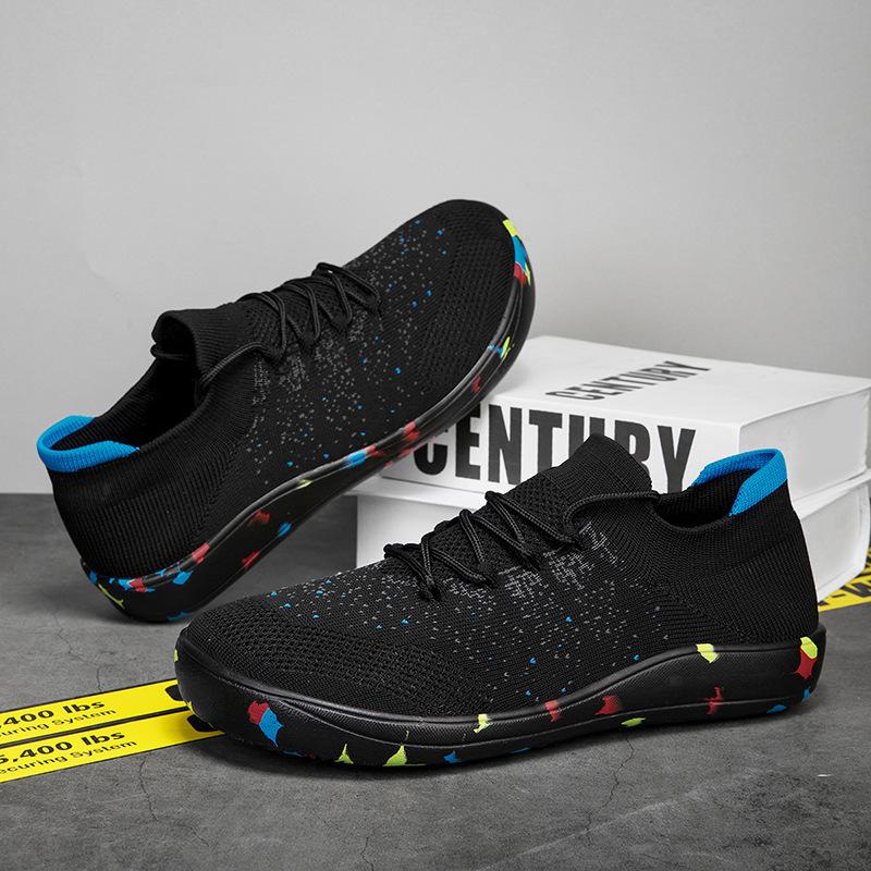 48 large size shoes 2025 spring and autumn new casual shoes men's trend sports writing light flying socks shoes