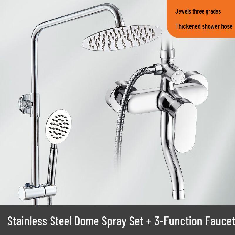 TLXT Pressurized 3-Mode Hot & Cold Shower Faucet Set