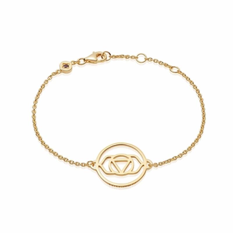 [Daisy London] Chakra 18k Gold Plated Bracelet 5-Piece Pendant Bracelet