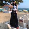 Non-fading Denim High-waist Comfortable Fit Wide-leg Pants for Women Draped Wide-leg Jeans for Women Women Slimming