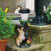 Ganzjahres Garten Solarleuchte Dekorative Zwerg Tier Keine Batterien LED Gartenleuchte Licht, Hase/Solarladung, Sensor, Ornament, Erforderlich,