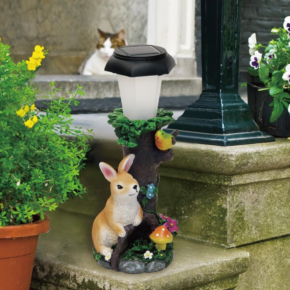 Allseasons Garden Solar Light Decorative Dwarf Animal No Batteries LED Garden Light Light, Rabbit/Solar Charging, Sensor, Ornament, Required,
