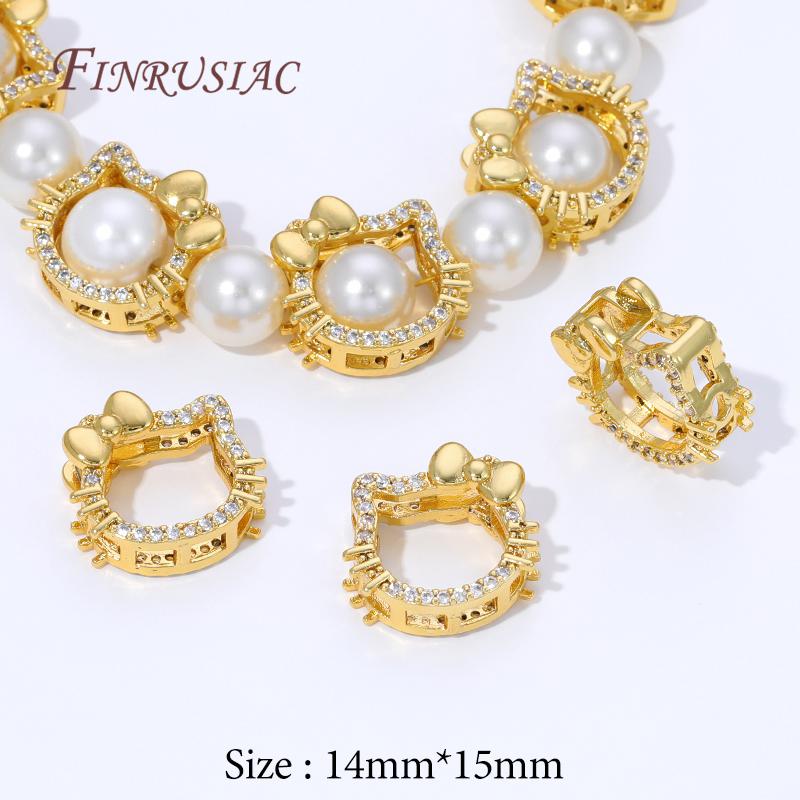 2/4/6Pcs 18K Gold Plated Brass Bead Frame,Flowers Bead Frame,Jewelry Making Supplies,DIY Necklaces&Bracelets Accessories