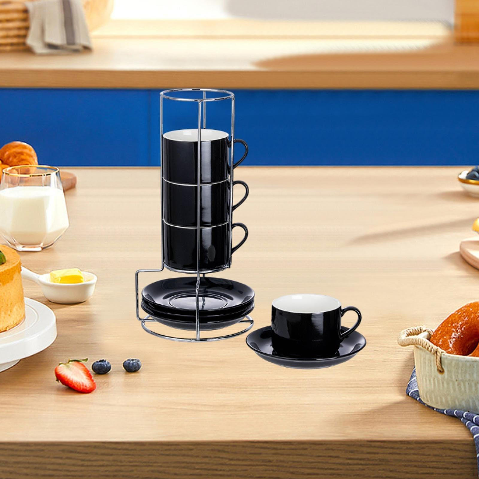 Cappuccino Cups with Keepers And Saucers for Various Drinks 5OZ