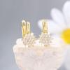 Elegant Sunflower Zircon Ear Cuff Earrings: High-End Luxury Fashion