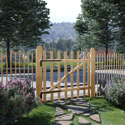 Vidaxl Wooden Gate, Hazel, 100X90 Cm