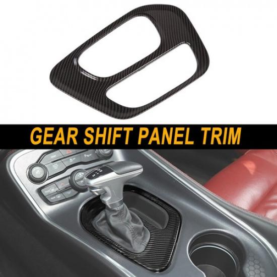 

Gear Shift Panel Trim Cover Decor Frame For Dodge Challenger 15+ Carbon Fiber