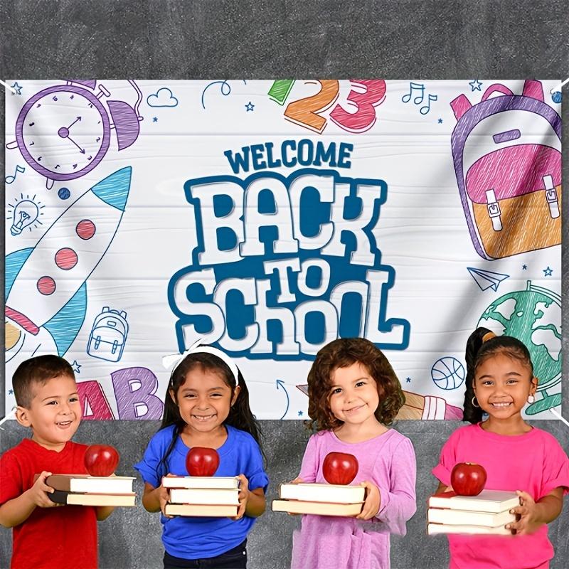 1pc Set Up Supplies, Hang Banners, Flags, Return To School, Party Activities, Take Photos, Background Cloth for The Beginning of The School Season