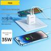 PISEN 35W Dual-Port Type-C Charger for iPhone 16 Pro Max Fast Charging with 15 Multi-Port and 20 Charging Set.