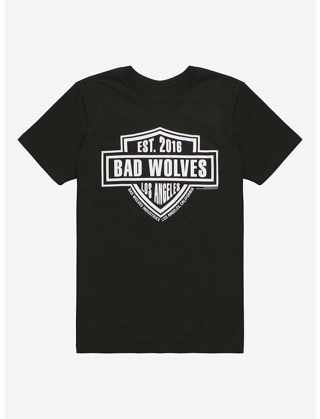 Bad Wolves Est. 2016 Shield T-Shirt, Large S разноцветный
