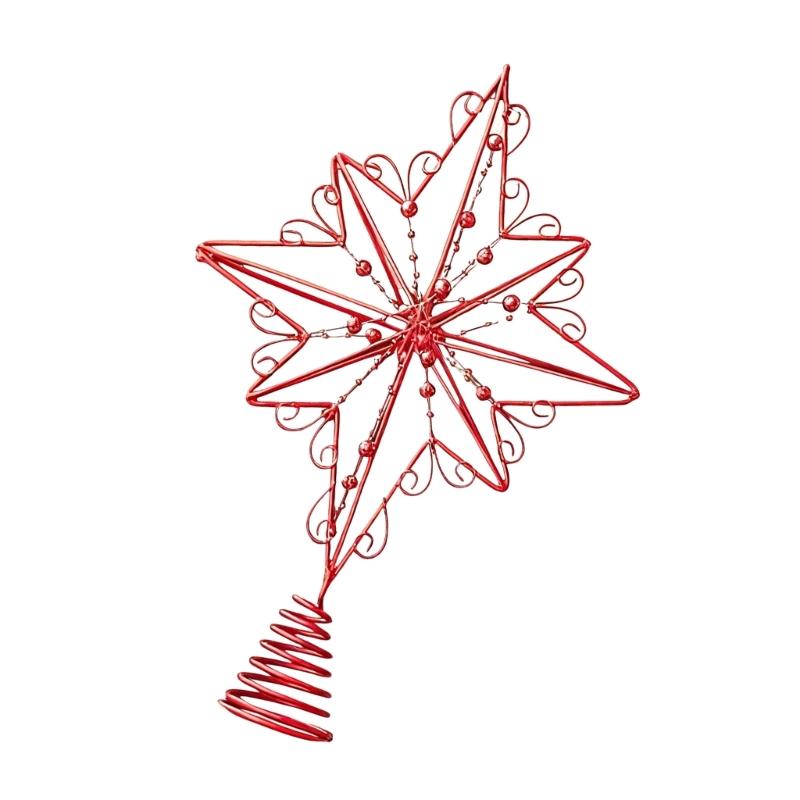 Irregular Christmas Tree Toppers Easy To Install Metal Star Tree Top Ornament Festival Accessory Home Adornment