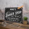 Custom Barber Shop Metal Sign Wall Decor Personalized Gift