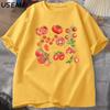 Fruit Tomato TShirt Cottagecore Clothing Vegan T Shirt Aesthetic Clothes Unisex Women Graphic T Shirts Summer Harajuku Cotton Tee