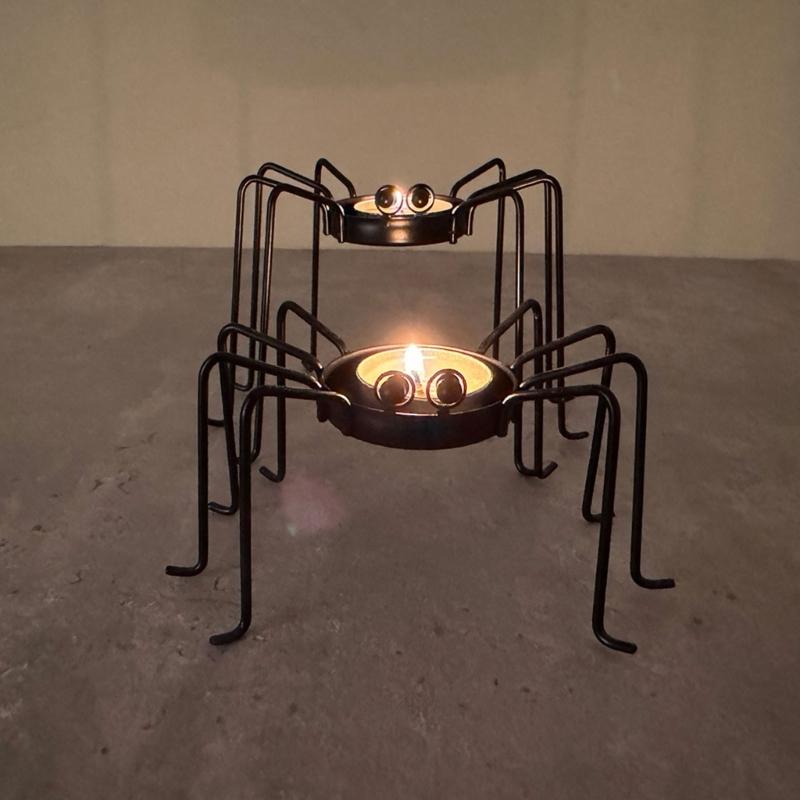 Halloween Candle Holders Spiders Tealight Candle Holders Halloween Party Decorations Candlestick Holders Home Decors
