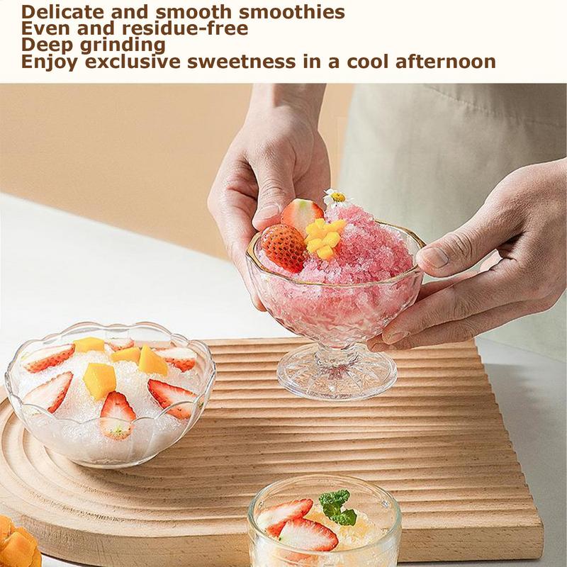 Shaved Ice Machine Hand Crank Household Ice Crusher Machine Rustproof Appliance Portable Smoothies Slushies Making Tool