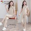 Women's Polo Collar Sporty Casual Two-Piece Set