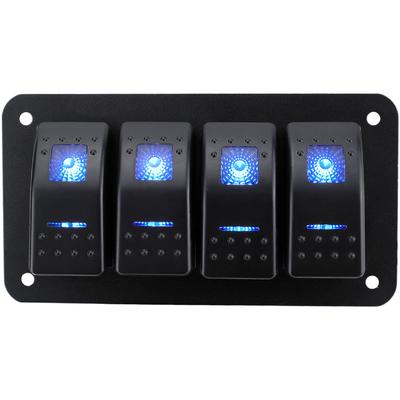 LED Rocker Switch Panel 2 3 4 5 6 8 Position Marine Car Boat RV DC 12V 24V Interior Parts Accessories Waterproof