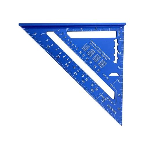 siawadeky Triangle Ruler, Woodworking Circular Saw Ruler, 45 Degree Marking Tool, 7-inch Aluminum Alloy, 0-90 Degree Multi-Angle Tool, Carpentry Tool,