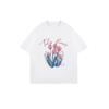 Oversized T Shirt Black Tulip Flower Romantic Print Casual Wear For Women Summer Outfit Streetwear Fashion Top