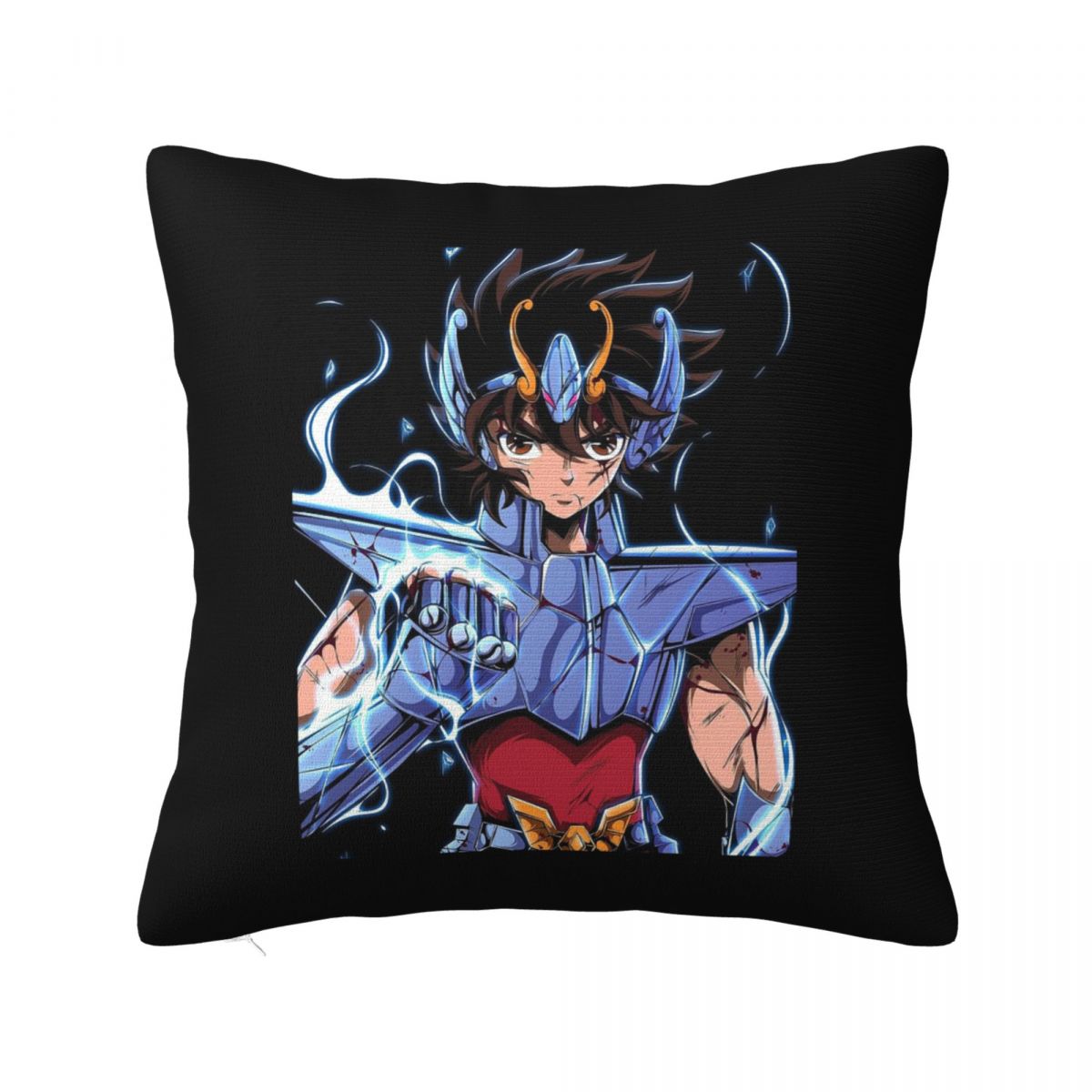 

Anime Knights Of The Zodiac Seiya Square Pillowcase Cushion Cover Pillow Case Throw Pillow Cover for Home Sofa Living Room 12x12Inch