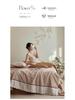 Retro French Crinkled Cotton Gauze Quilt Set with Lace Trim - Machine Washable Summer Four-Piece Set