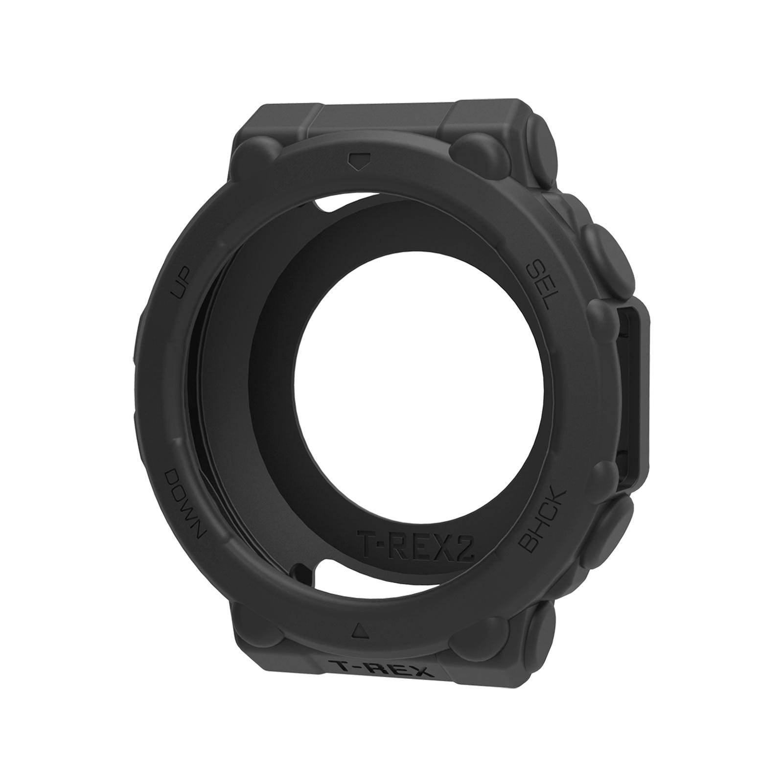 

Защитный чехол TPU для умных часов Amazfit T Rex 2, силиконовый защитный чехол-бампер, аксессуары Huami TRex 2 чёрный