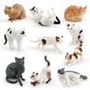 Cute PVC Cat Doll Ornaments 9 Colors DIY Cat Figures Statue Mini Model Desktop Toys Home Decoration
