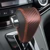 Kompatibel mit 07-26 Honda CRV/Civic Echtleder Schalthebelknaufabdeckung für Automatikgetriebe.