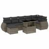 VidaXL Salon de jardin 8 pcs avec coussins gris résine tressée 3268690