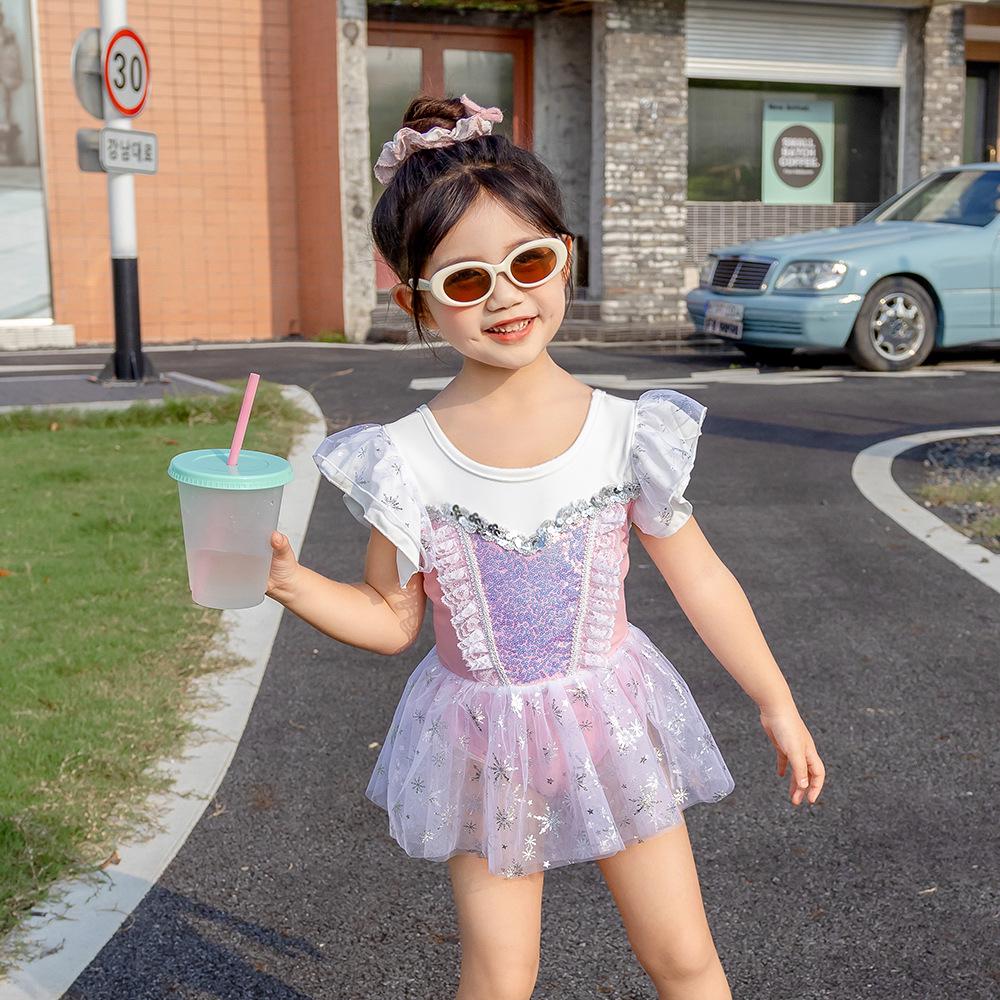 2025 Quick-Dry Korean One-Piece Swimsuit for Girls – Cute, Fashionable Skirt Style