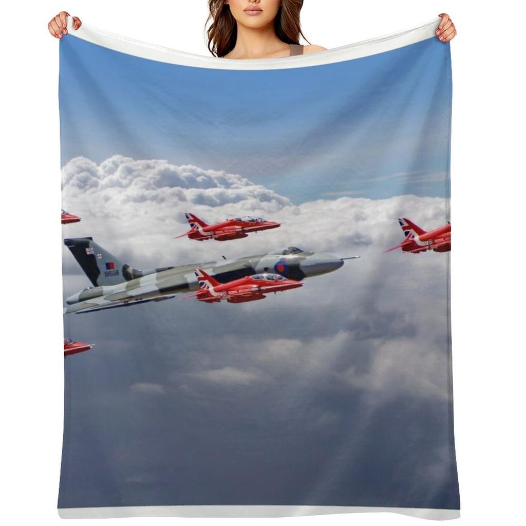 Final Vulcan Flight With The Red Arrows - 3 Throw Blanket Fashion Sofas Thin Loose anime Blankets