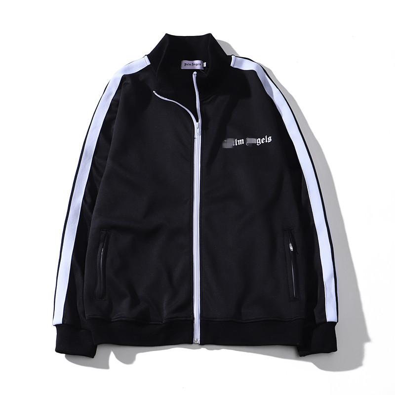 Tide marca all'ingrosso lato nero e bianco a righe uomo e donna cappotto largo angelo palma campus retro sportivo casual giacca