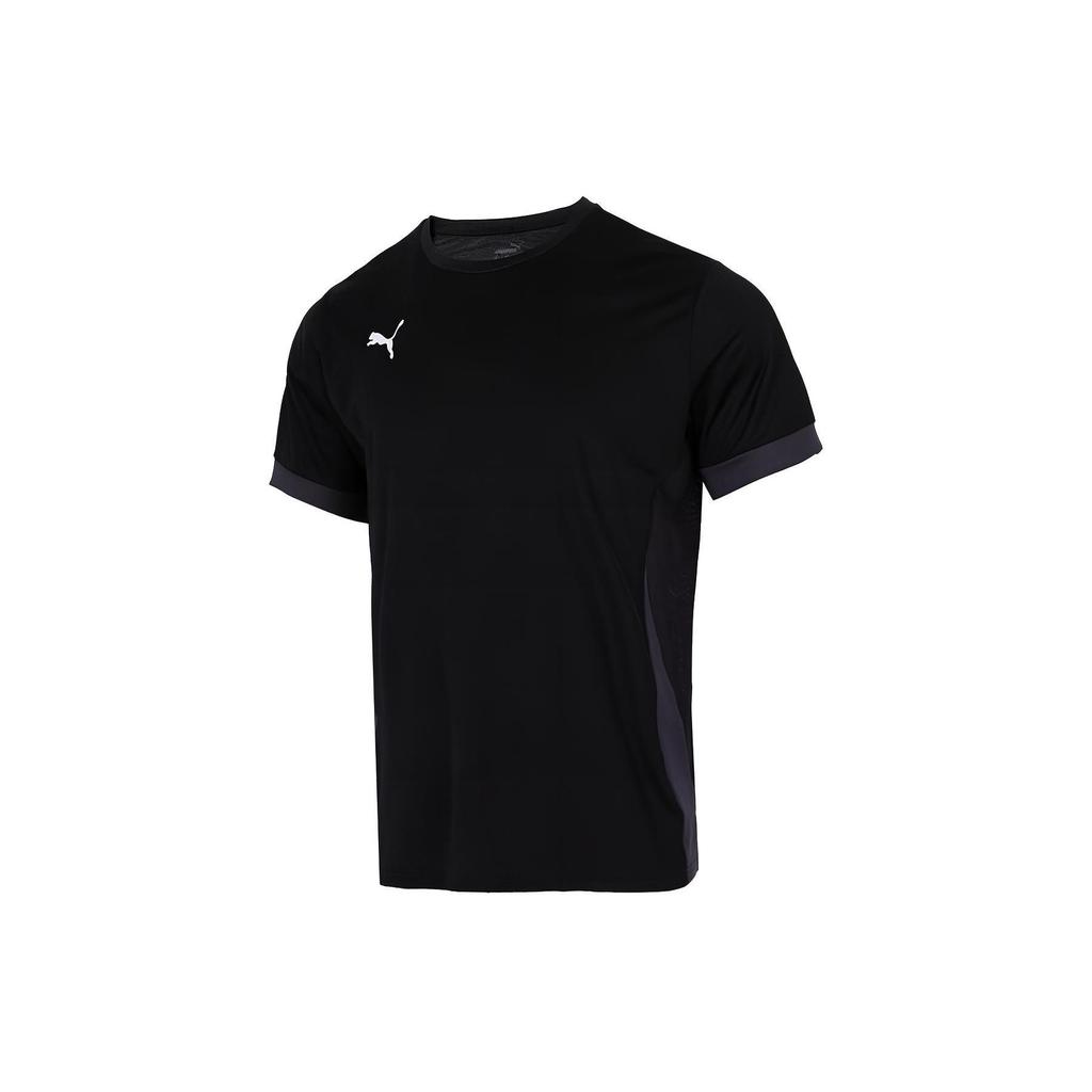 Puma Logo Round Neck Short Sleeve T-Shirt Men Tops Black 705747-03