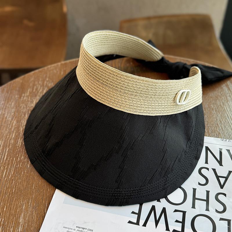 Vinyl Sunscreen Empty Top Hat Children Spring and Summer UV Protection No Top Hat Outdoor Cycling Sun Hat Tide