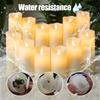 9/12/24PCS Flameless LED Candle Light Creative Wishing Christmas Decorative Column Candle Fake Plastic Candle Battery Powered Home Wedding